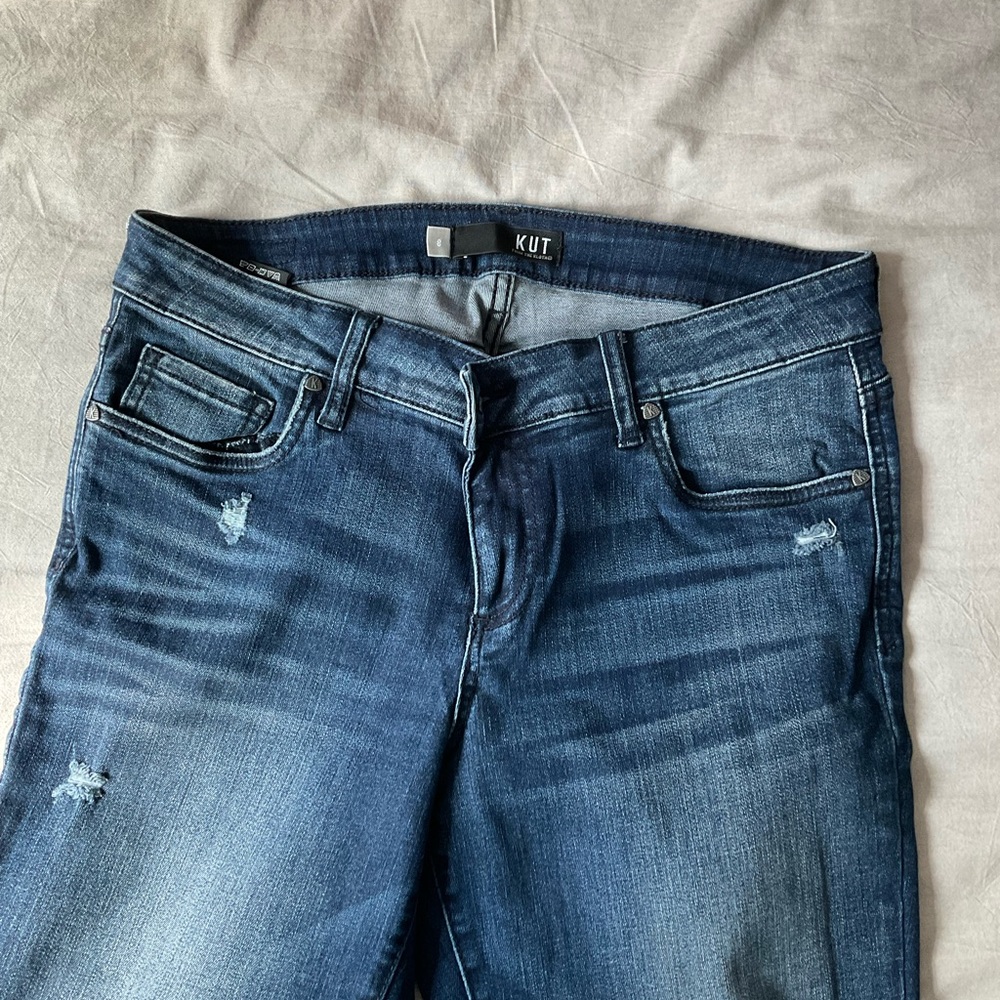 Kut from the Kloth skinny distressed jeans sz 8